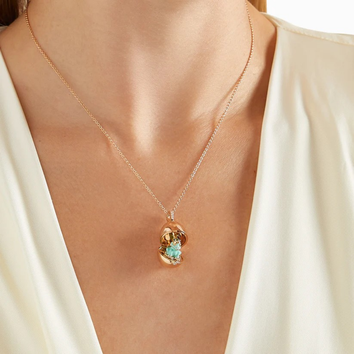 Fabergé Frog Surprise Locket necklace