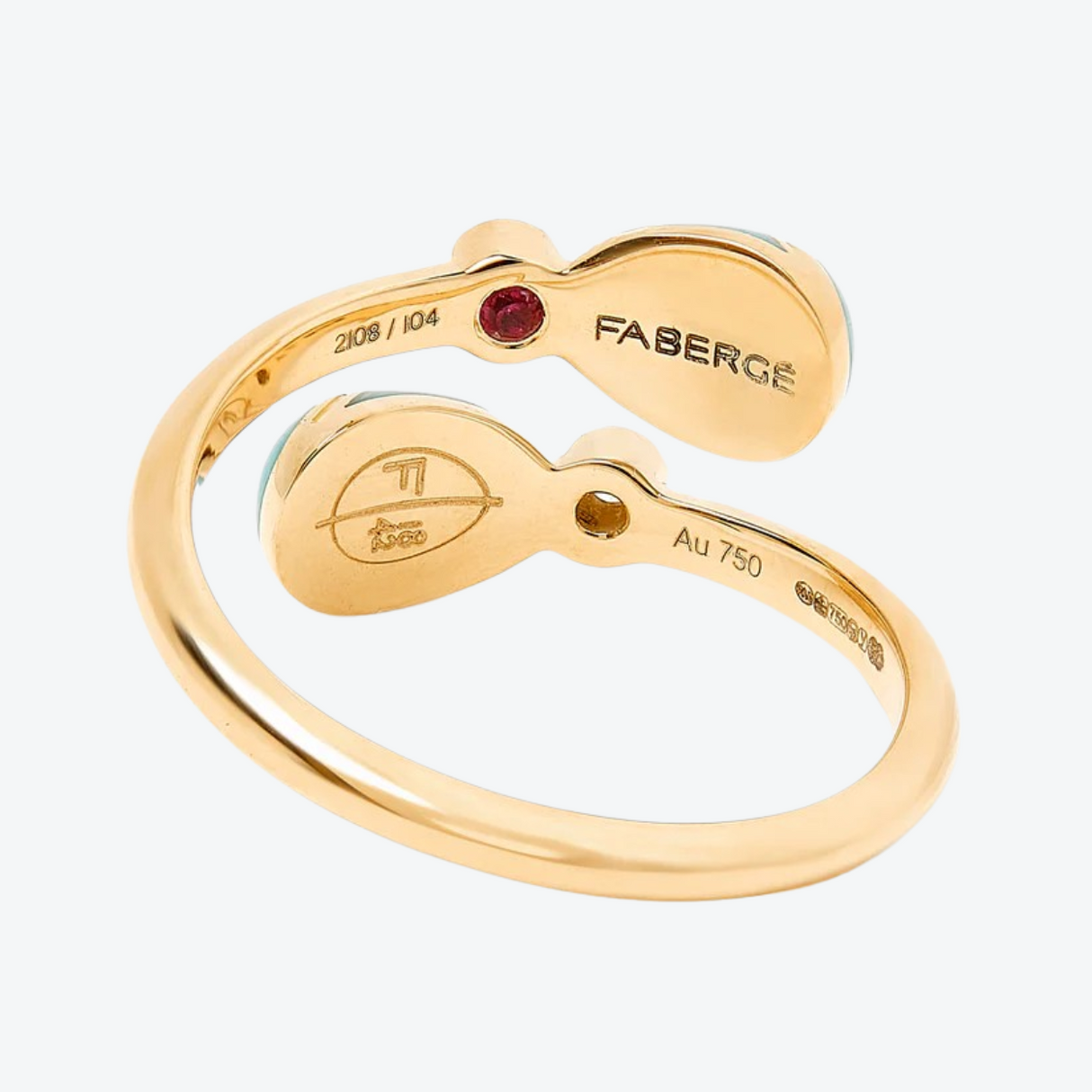 Fabergé Guilloché Enamel Crossover ring