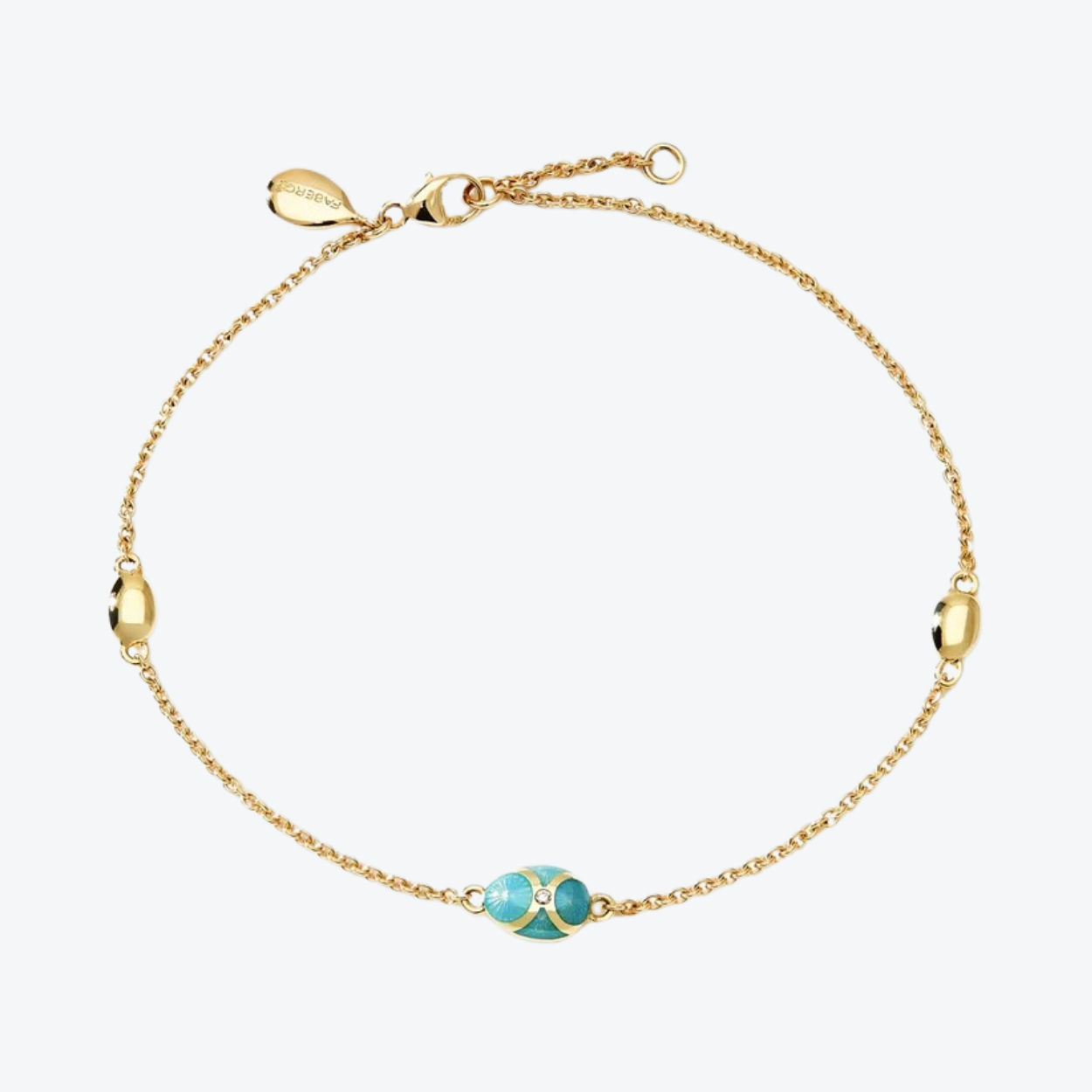 Fabergé Guilloché Enamel Egg Chain bracelet