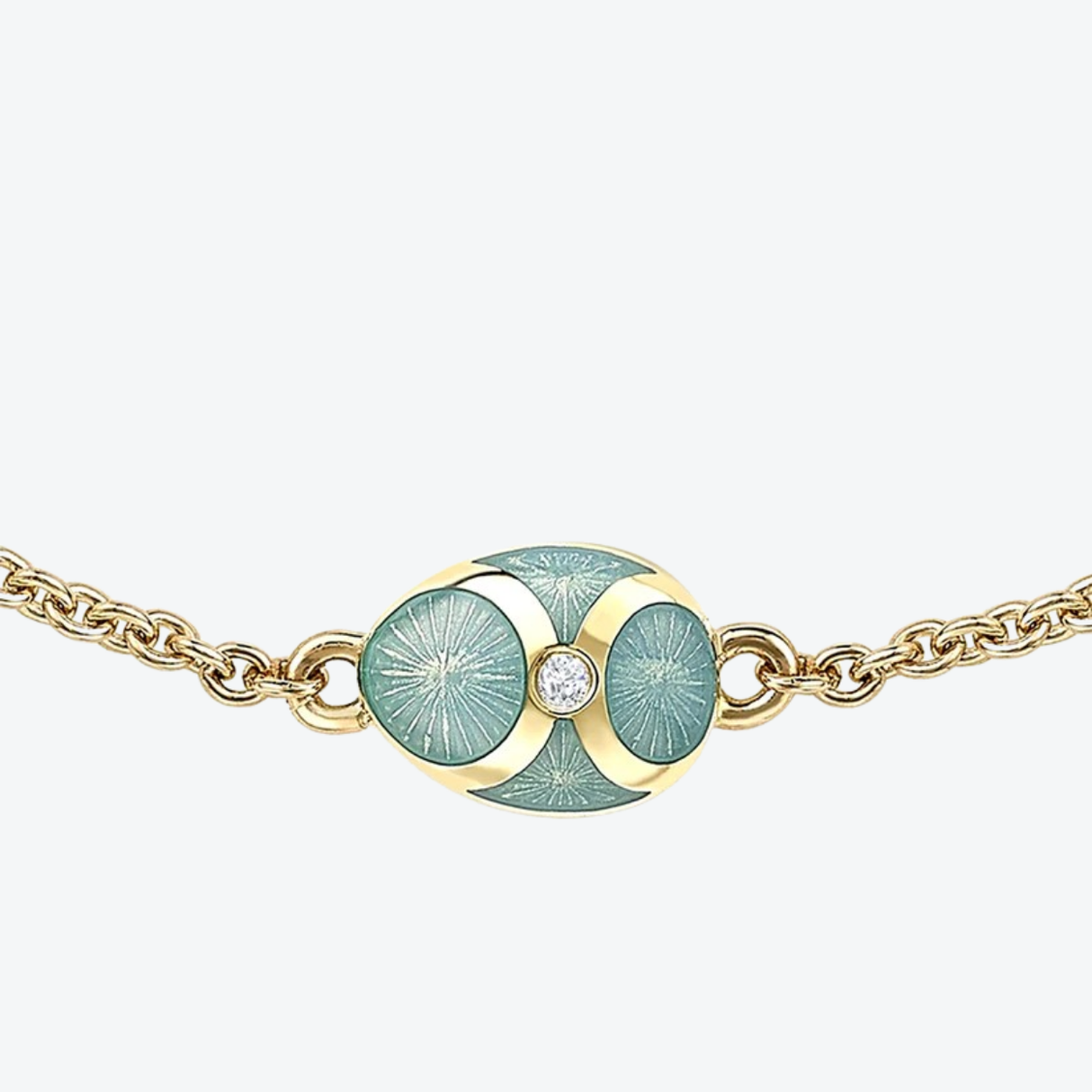Fabergé Guilloché Enamel Egg Chain bracelet