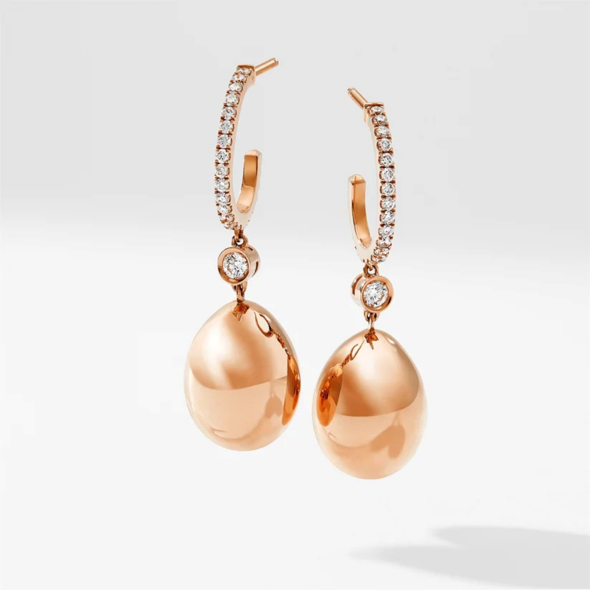 Fabergé Hoop Egg Drop Earrings