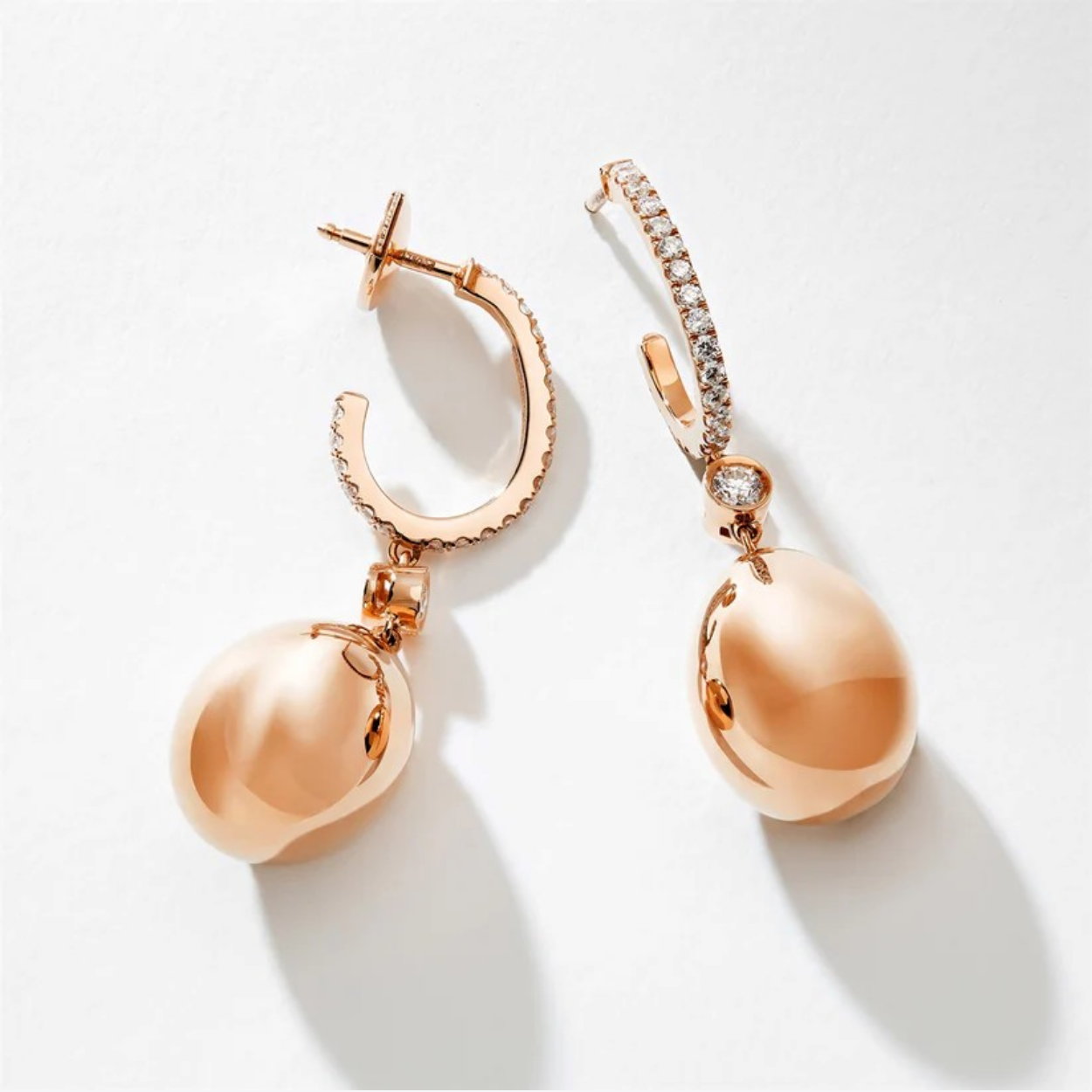 Fabergé Hoop Egg Drop Earrings