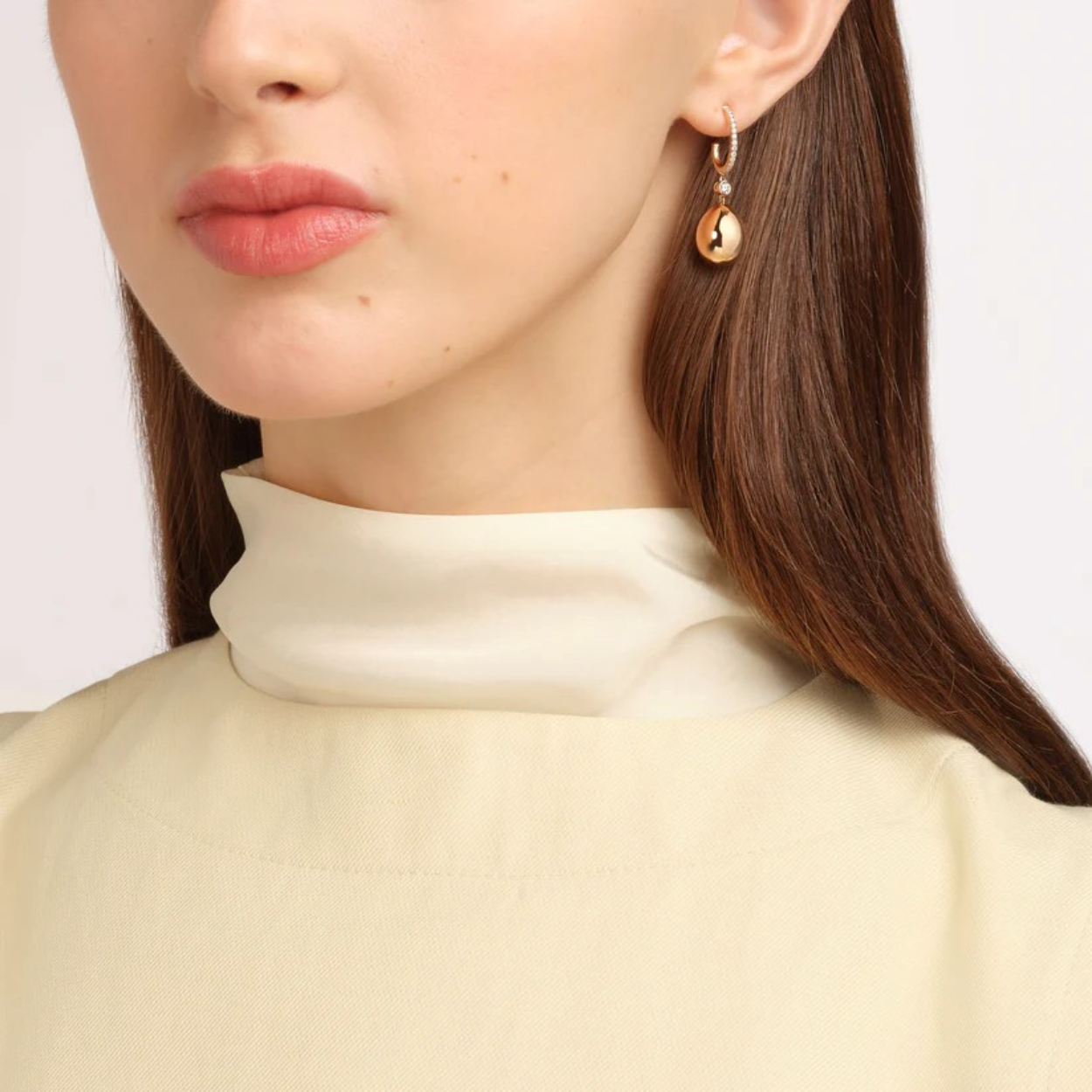Fabergé Hoop Egg Drop Earrings