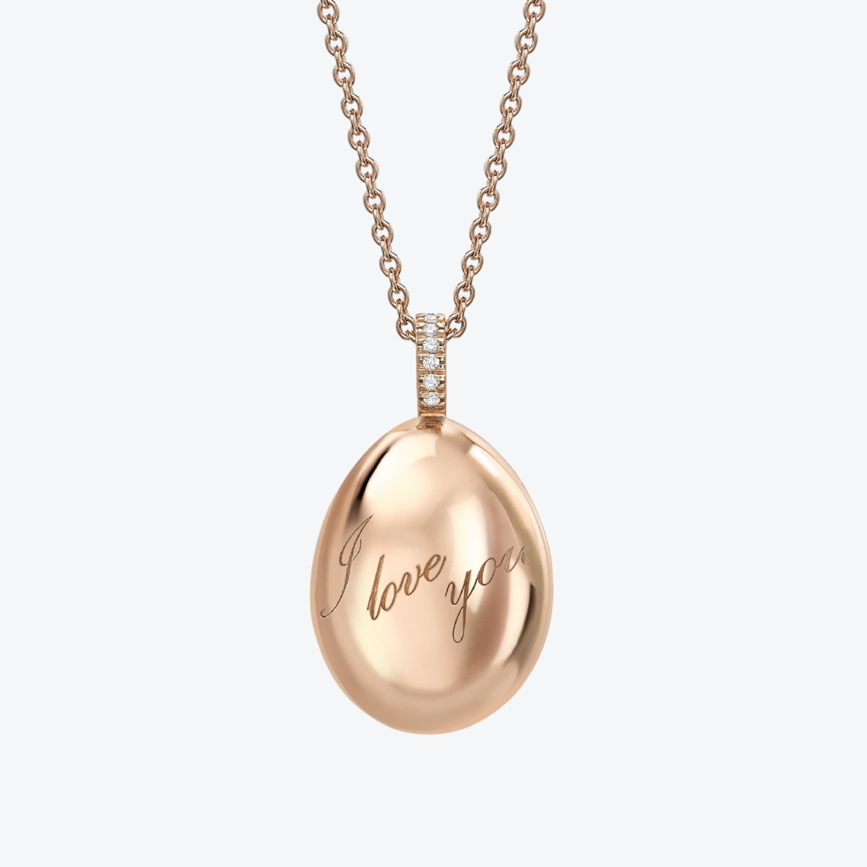 Fabergé Essence I Love You Egg pendant necklace