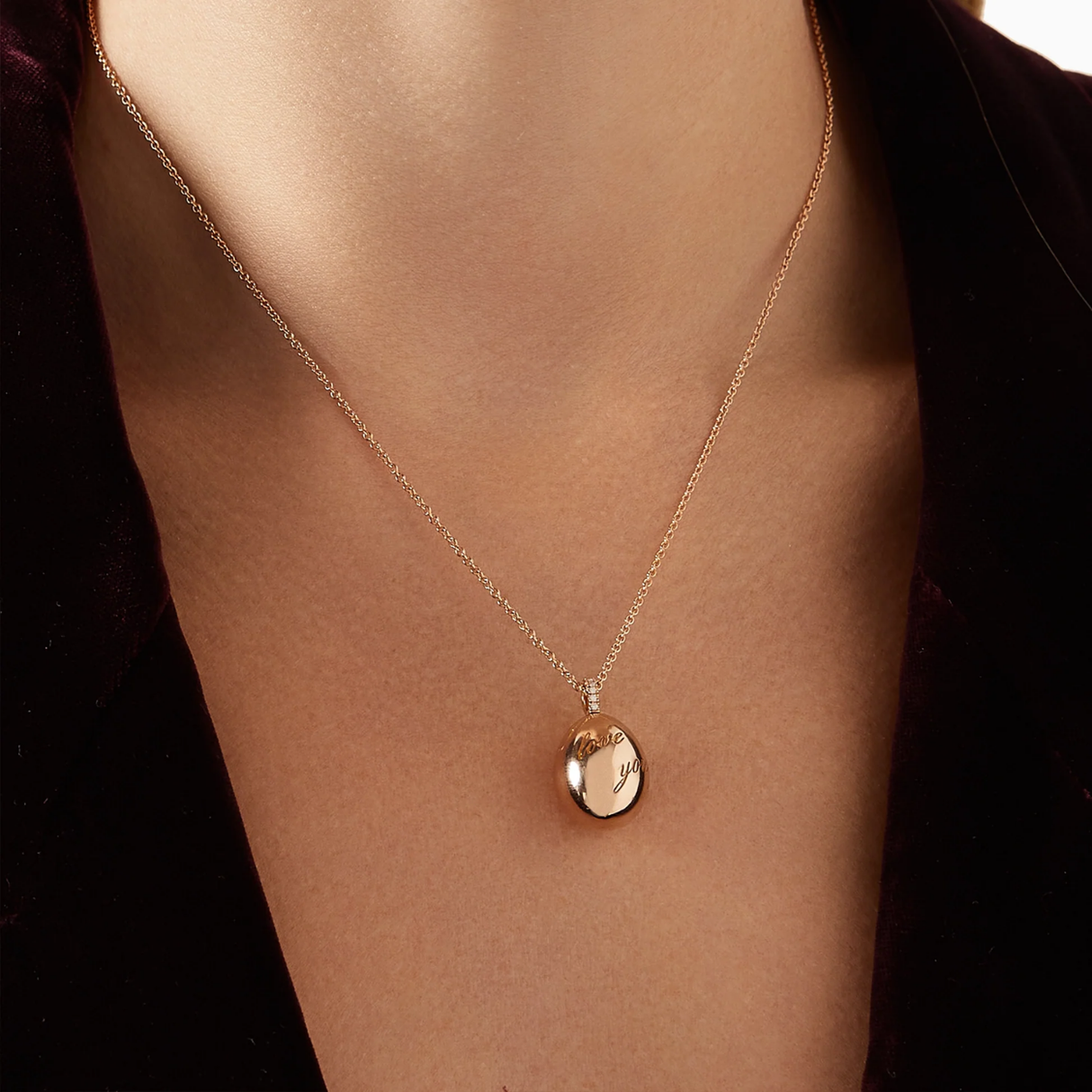 Fabergé Essence I Love You Egg pendant necklace