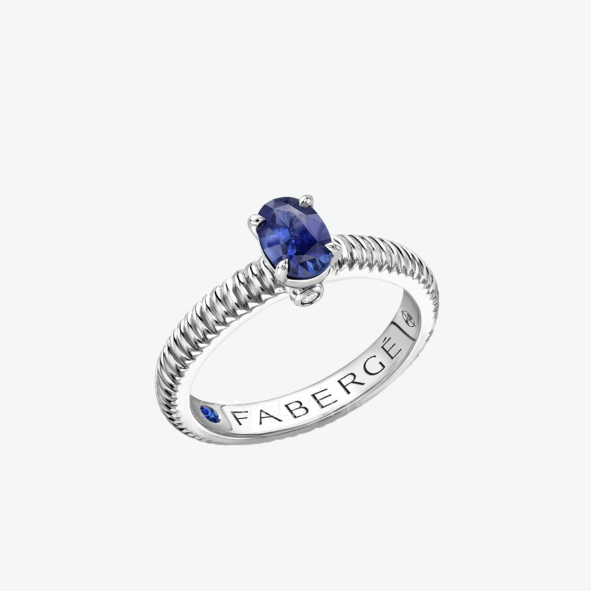 Fabergé Blue Sapphire Fluted ring