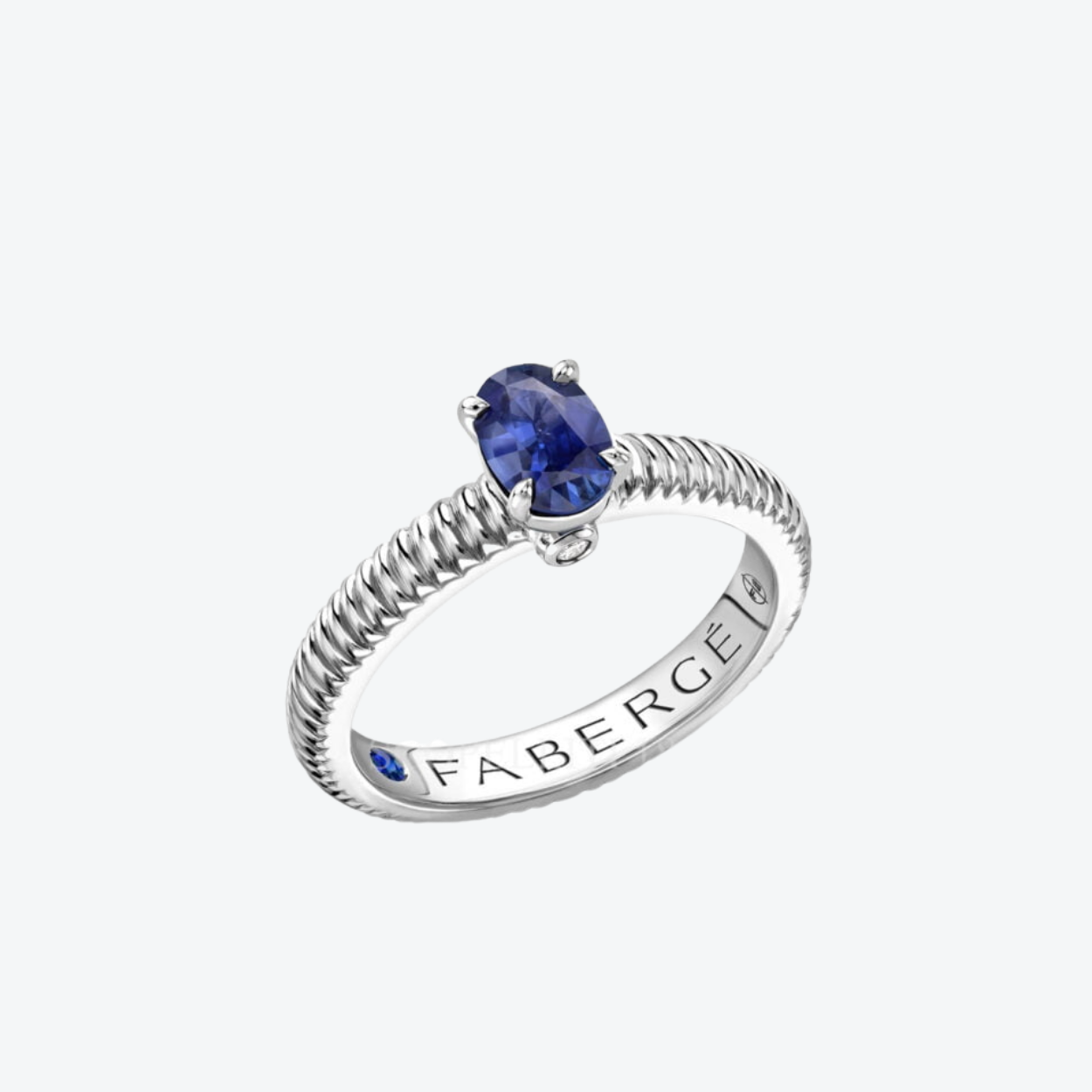 Fabergé Blue Sapphire Fluted ring