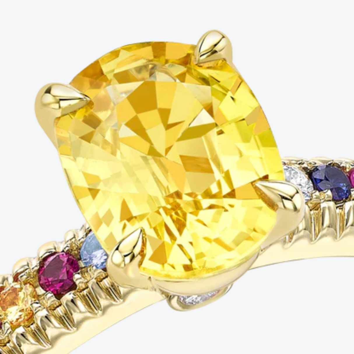 Fabergé Sapphire Fluted ring with gemstones