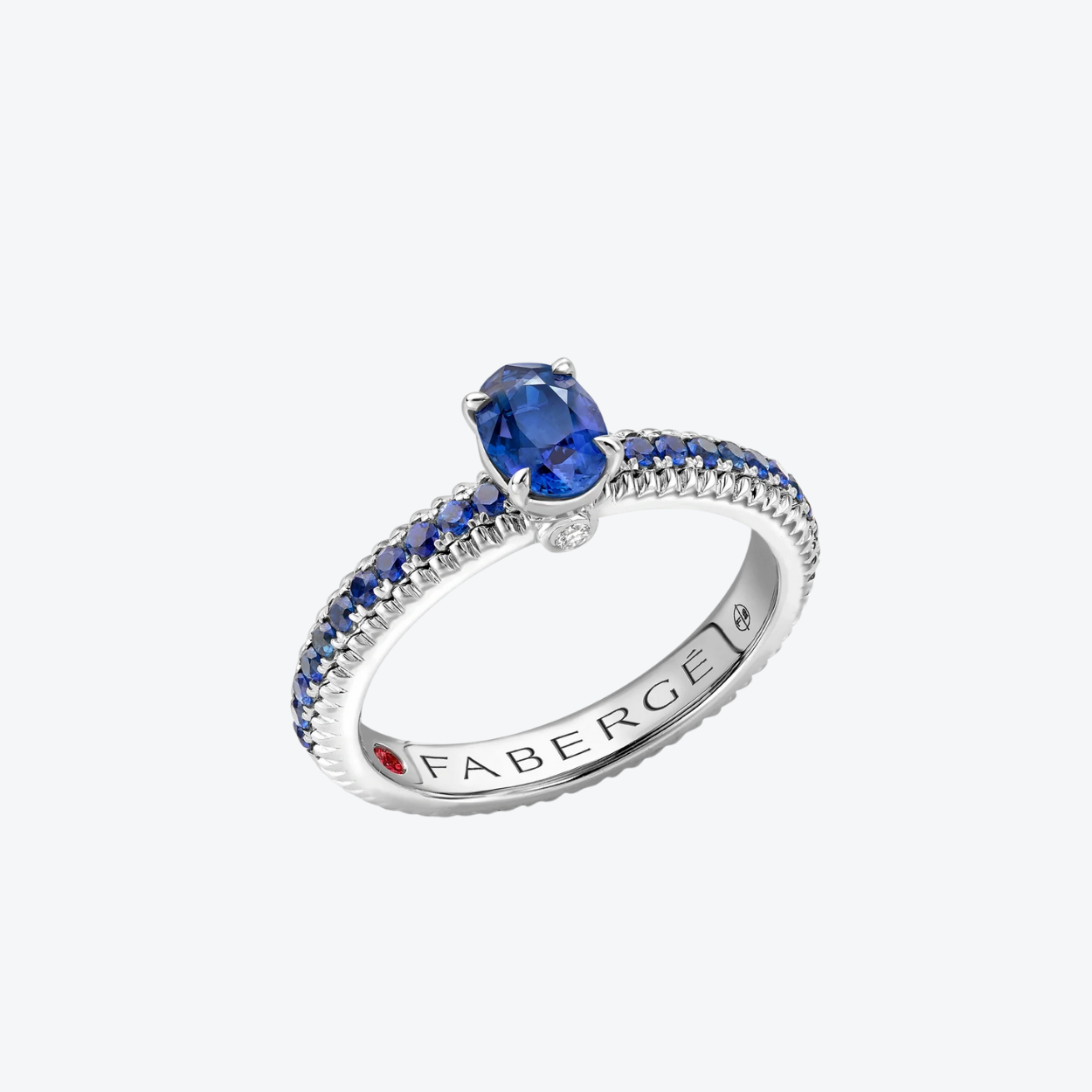 Fabergé Sapphire Fluted ring with sapphire