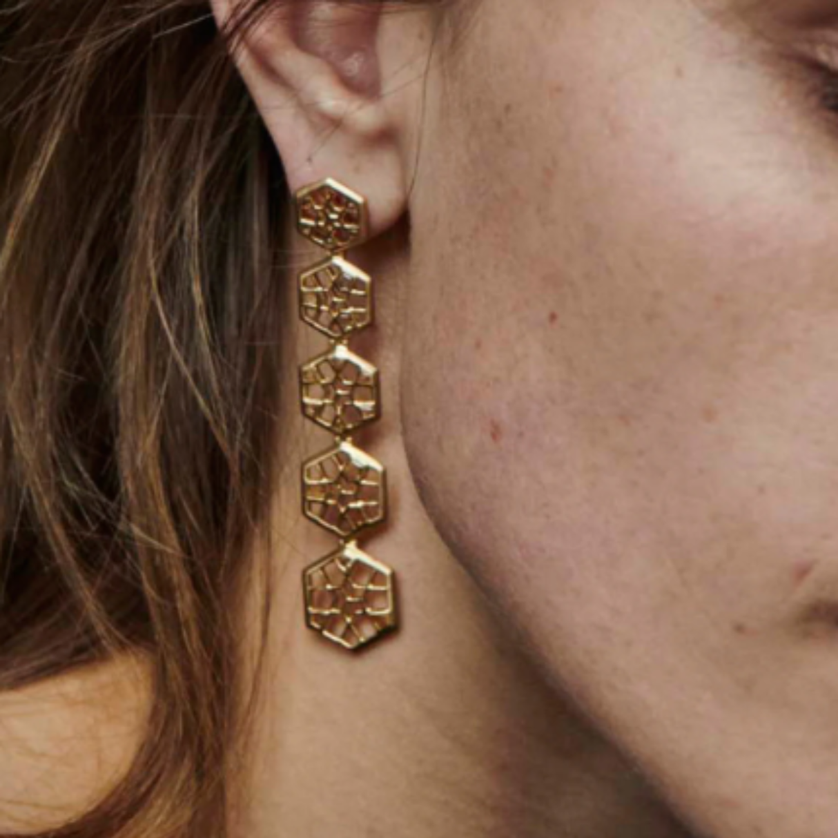 Van Gelder Jali Divine Chandelier oorbellen