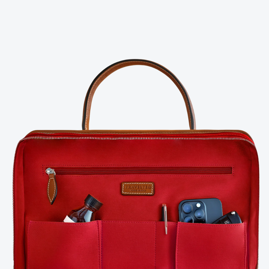 Travelteq The Messenger Cognac/Red