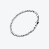 FOPE Eka Flex'it Armband 18-karaats witgoud met zwarte diamant