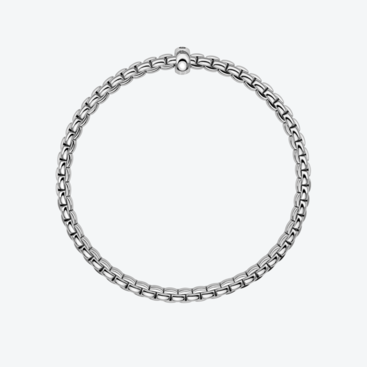 FOPE Eka Flex'it Armband 18-karaats witgoud met zwarte diamant