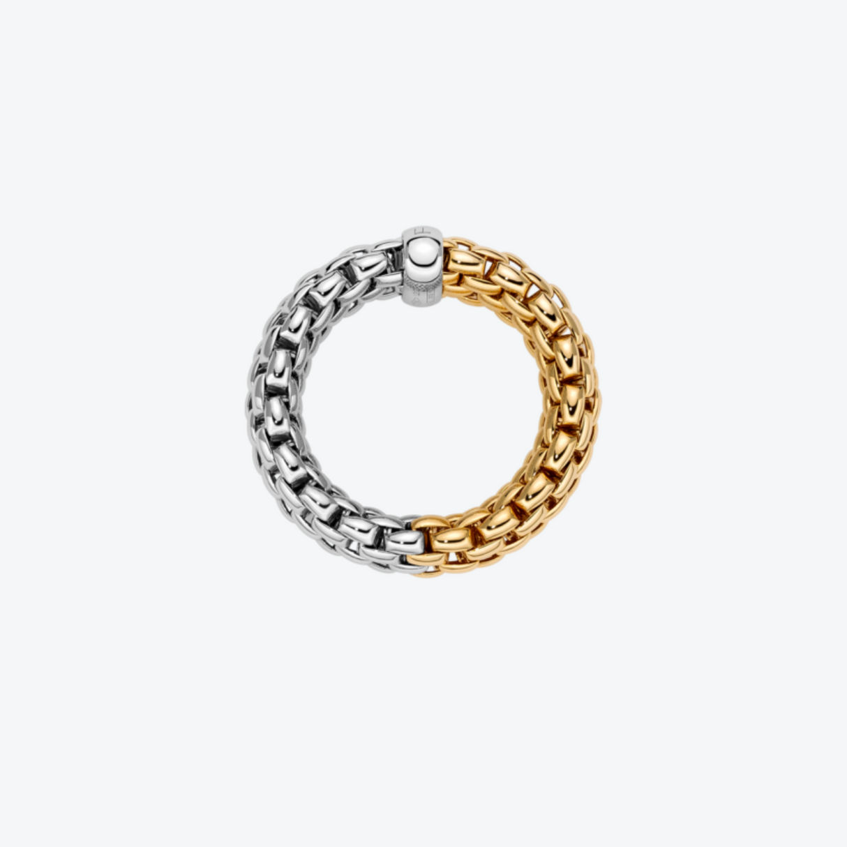 FOPE Essentials Flex'it 18-karaats wit- en geelgouden ring