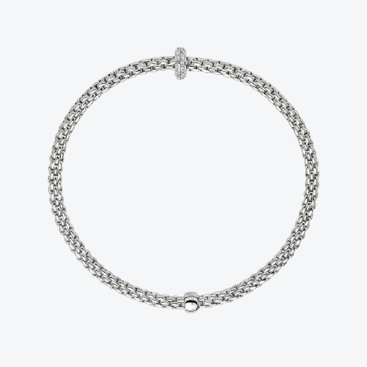 FOPE Prima Flex'it 18-karaats witgouden armband met diamanten