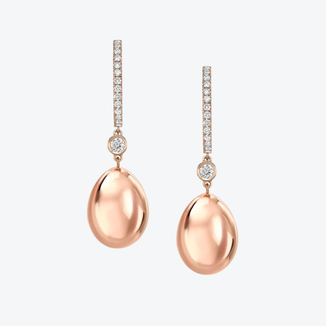 Fabergé Hoop Egg Drop Earrings