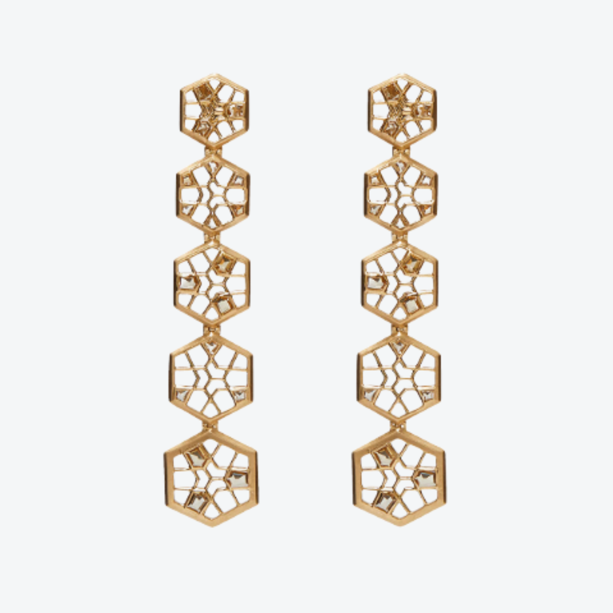 Van Gelder Jali Divine Chandelier oorbellen