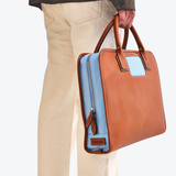 Travelteq The Briefcase Cognac/Light Blue