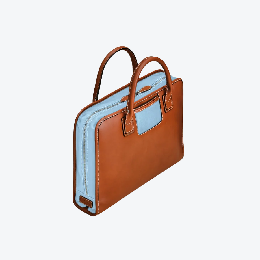 Travelteq The Briefcase Cognac/Light Blue