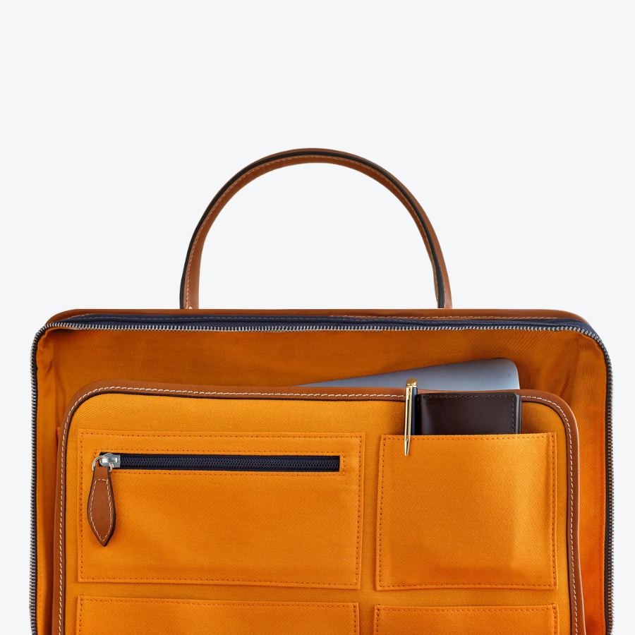 Travelteq The Inside Out Navy/Cognac