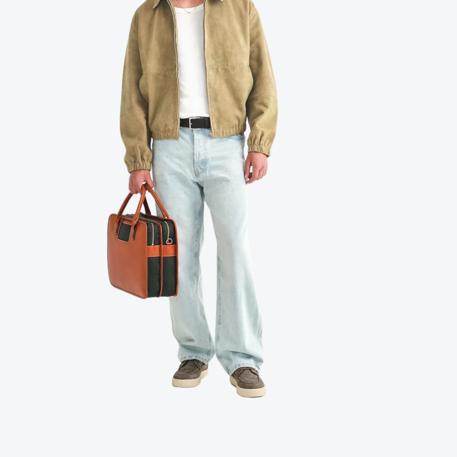 Travelteq The Overnight Cognac/Green